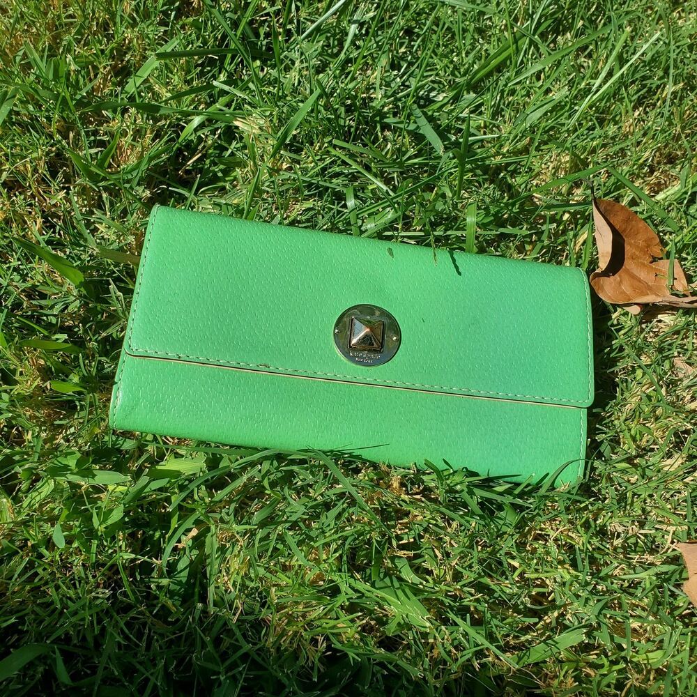 Kate Spade Cyndy Grand Street Long Continental Wallet Fresh Green